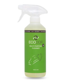 Fles Ecodor EcoClean 0.5 liter, een krachtige allesreiniger voor hygiënische reiniging.