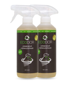 DUO-pack Ecodor UF2000 4Pets – Twee 500ml flessen voor krachtige en langdurige urinegeurverwijdering bij huisdieren.