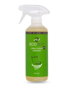 Fles Ecodor UF2000 0.5 liter, een krachtige urinegeur verwijderaar voor diverse oppervlakken.