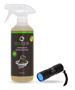 Ecodor UF2000 4Pets – 500ml triggersprayflacon met urinevlekdetector voor effectieve urinegeurverwijdering en nauwkeurige detectie.