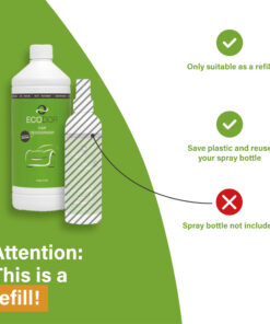 EcoCar navulverpakking met melding dat sprayflacon niet inbegrepen is